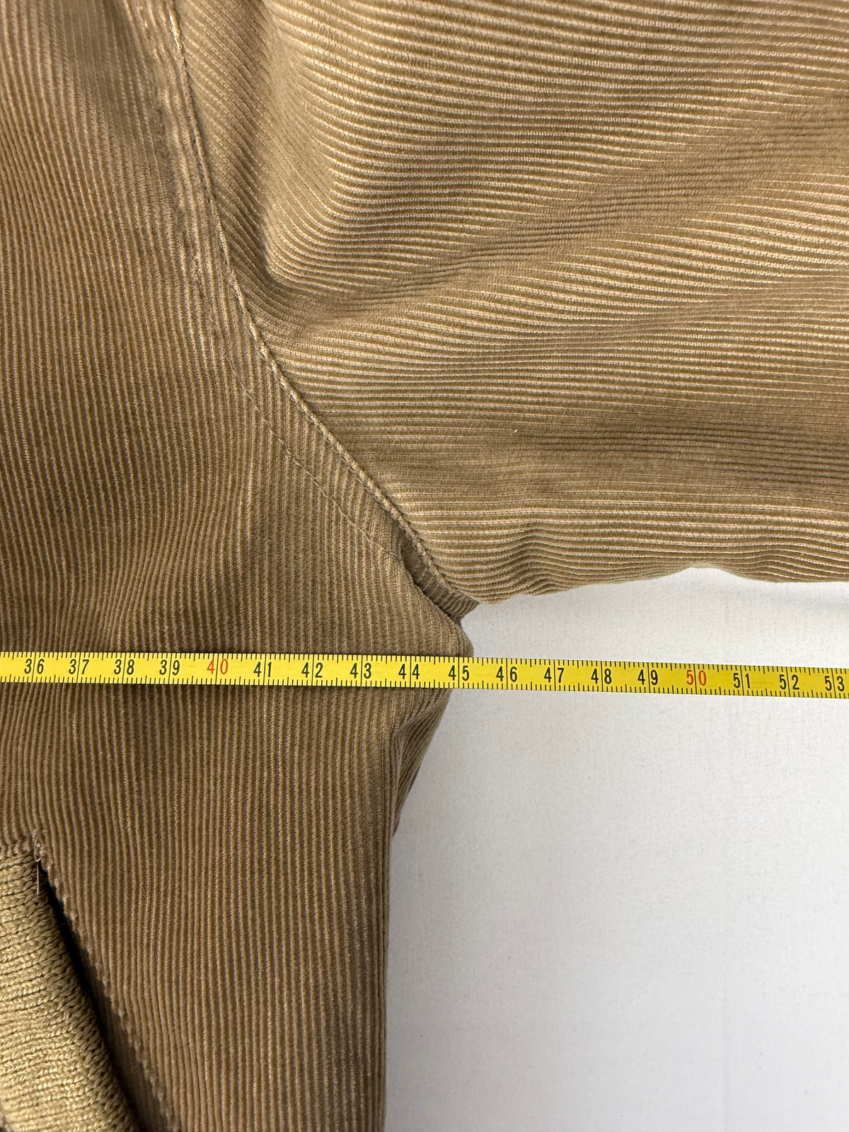 Beige ribbed inside faux fur biker jacket (M)