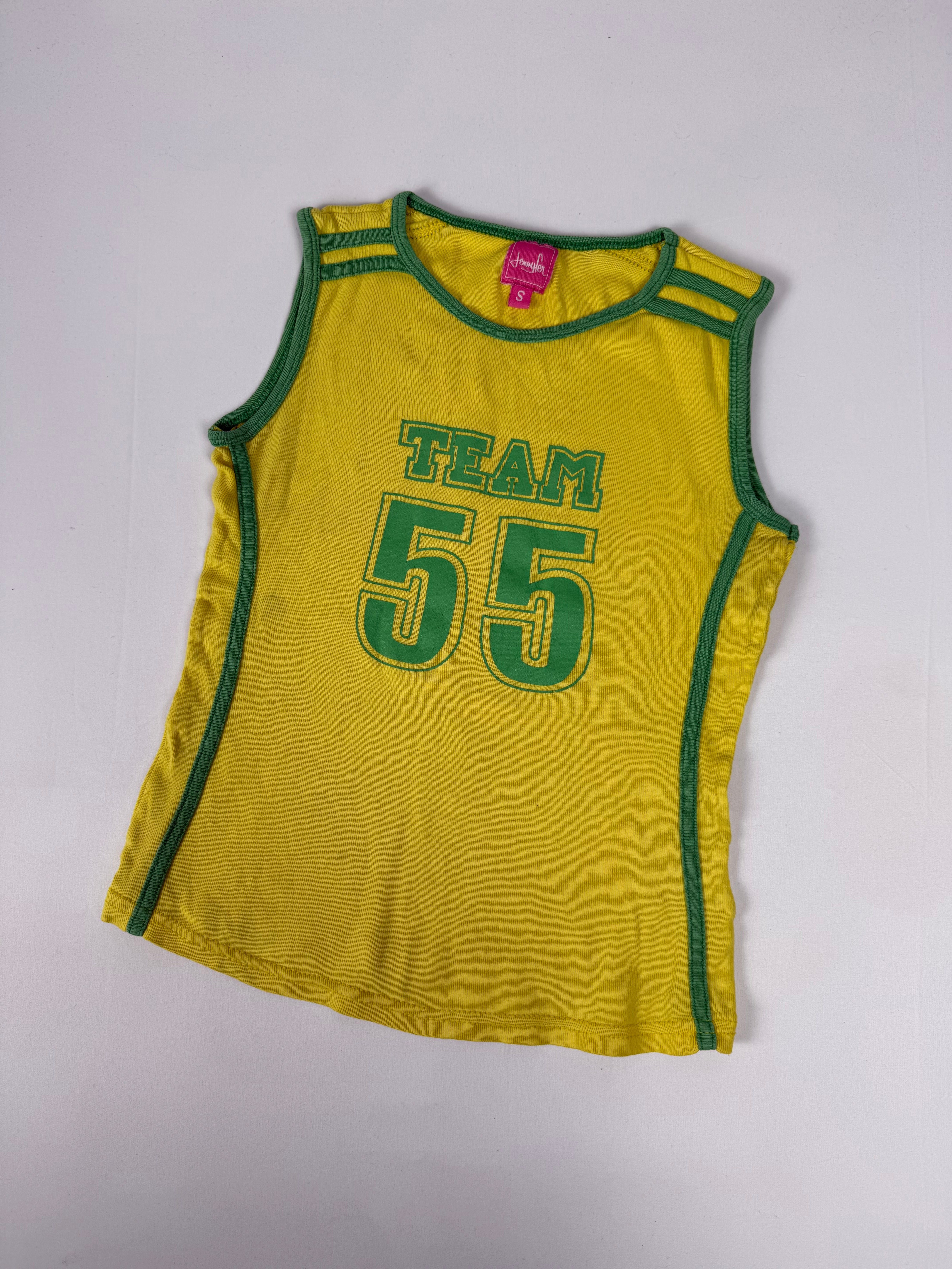 Yellow cotton tank top (S)