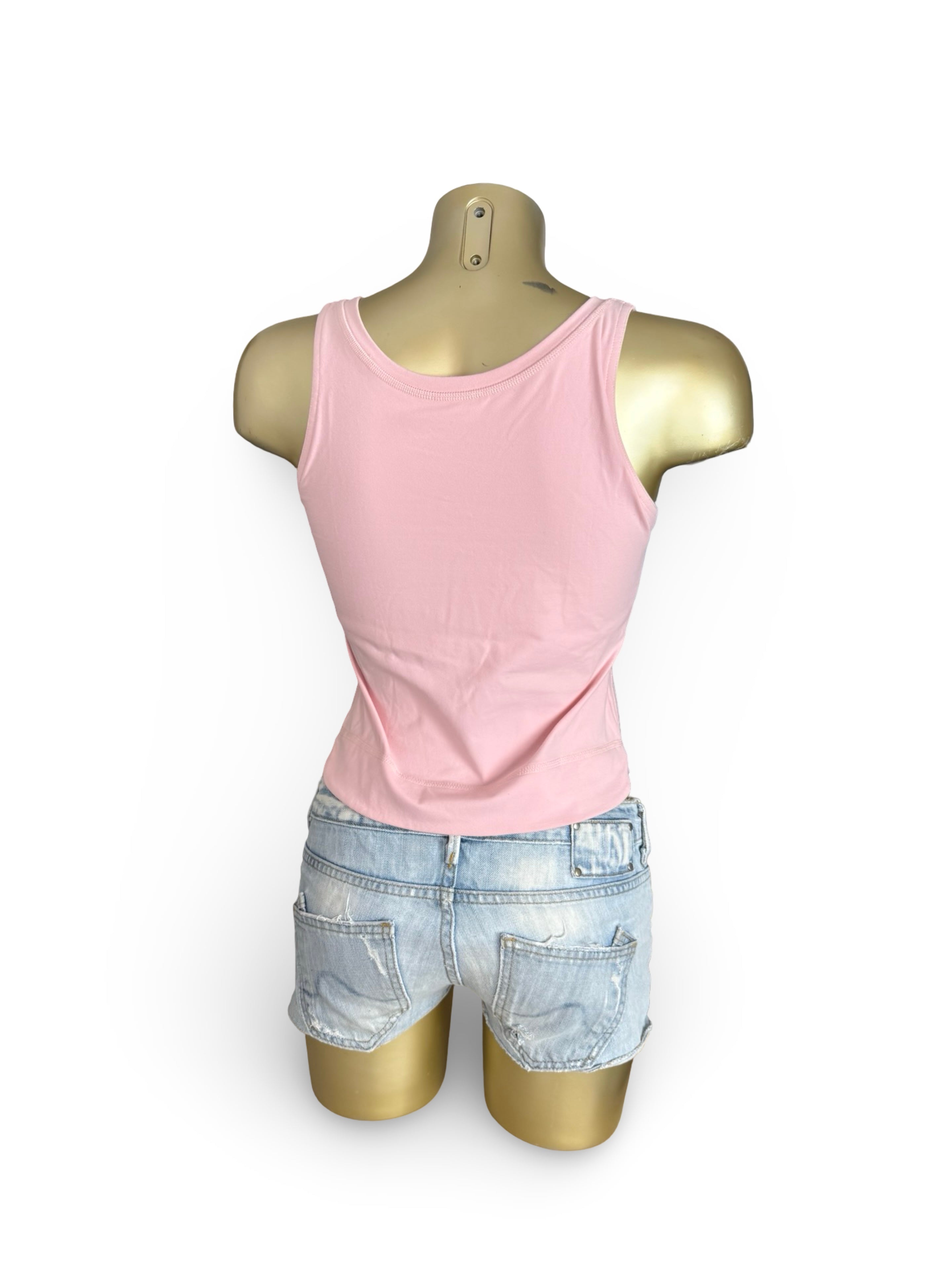 Baby pink activewear top (L)