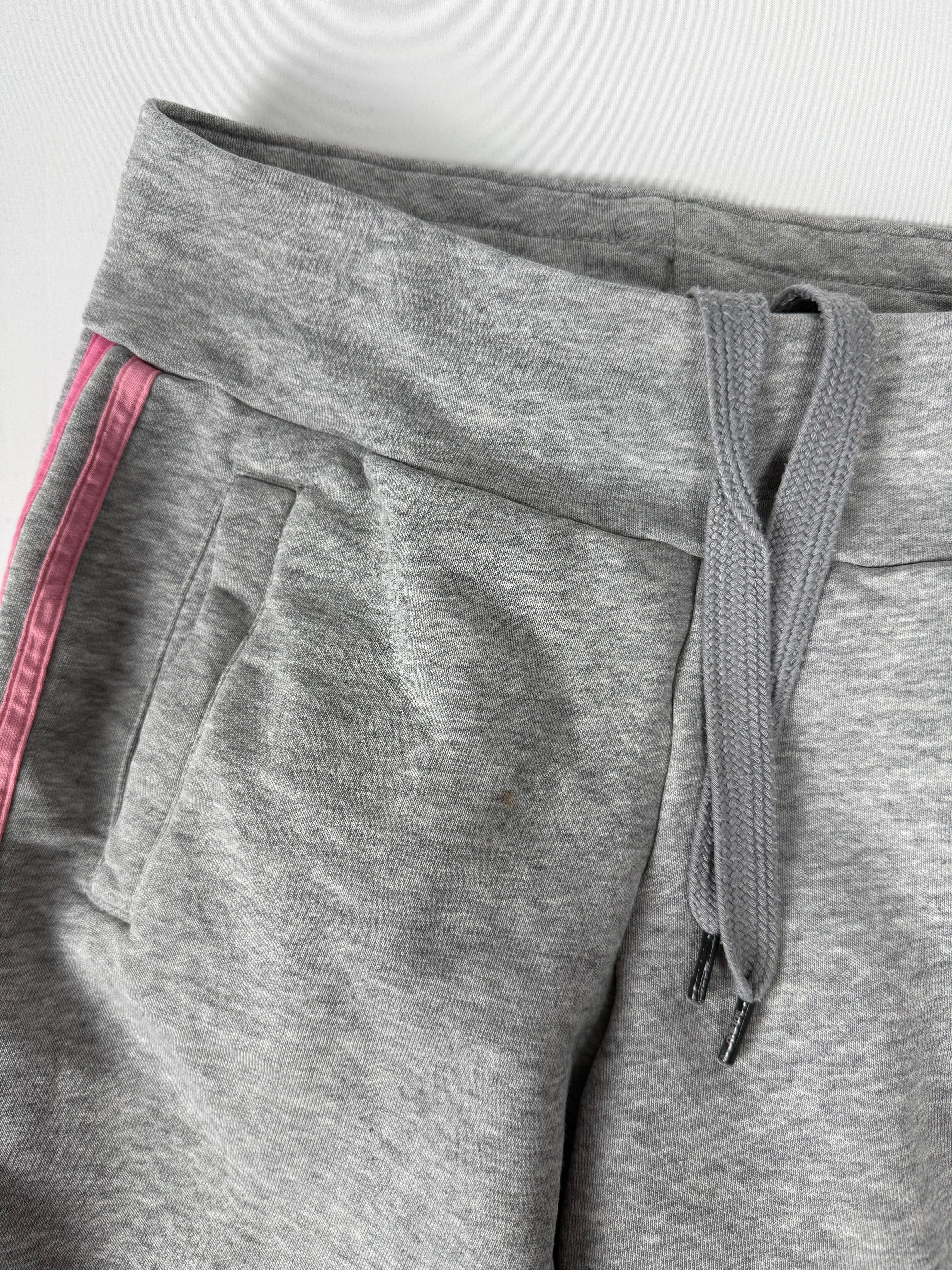 Grey & pink cotton low rise capri pants (S)