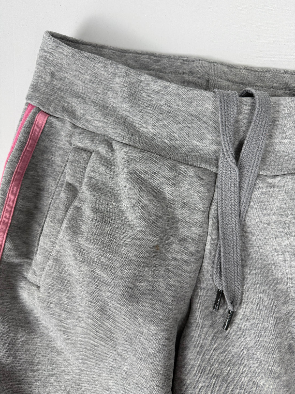 Grey & pink cotton low rise capri pants (S)