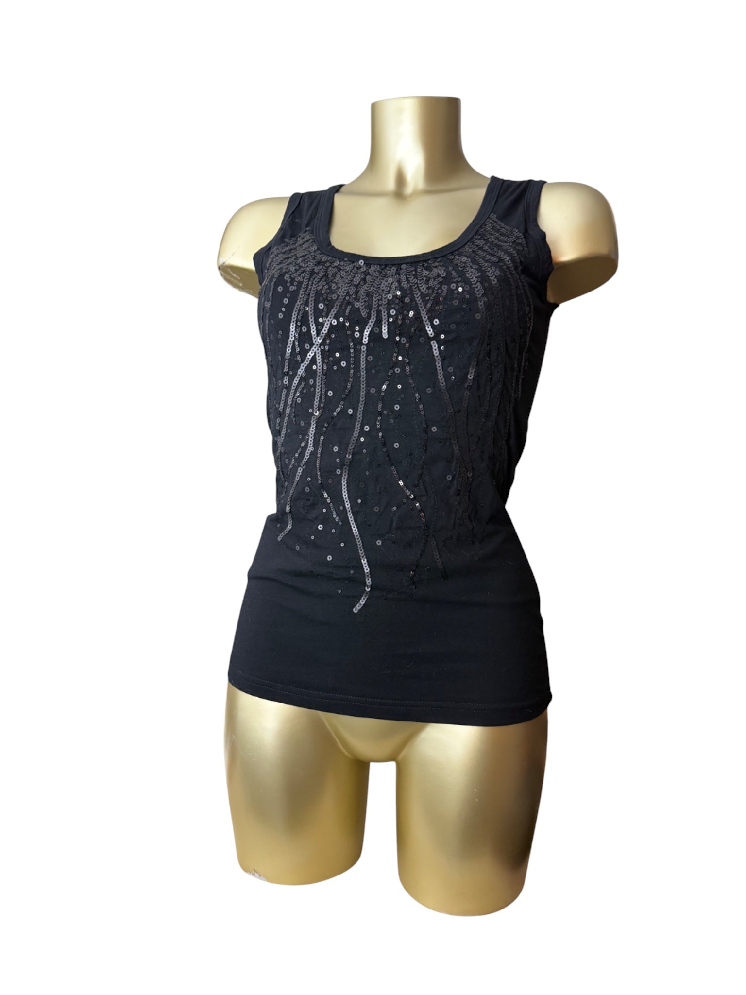 Rhinestones tight tank top (S/M)