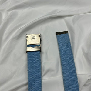 Baby blue metallic buckle adjustable belt
