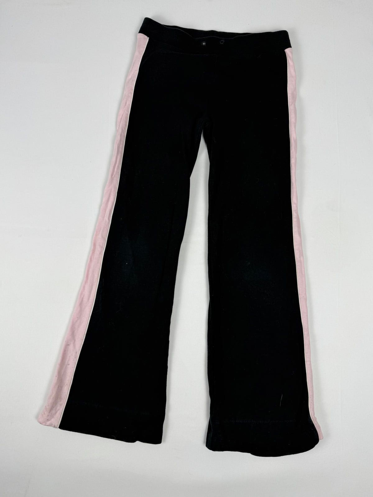 Pantalon droit taille basse en jean noir (XS)