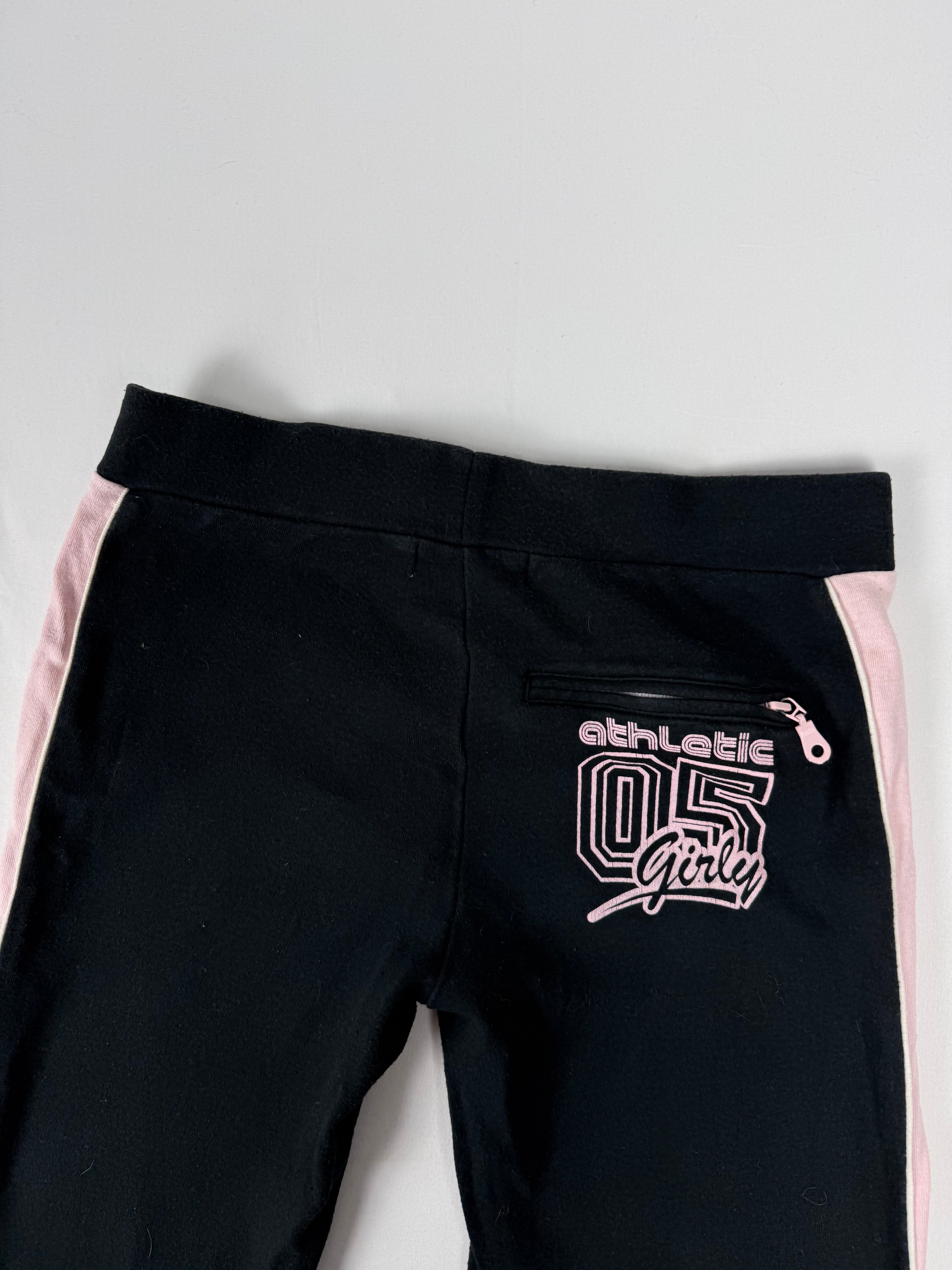 Pantalon droit taille basse en jean noir (XS)