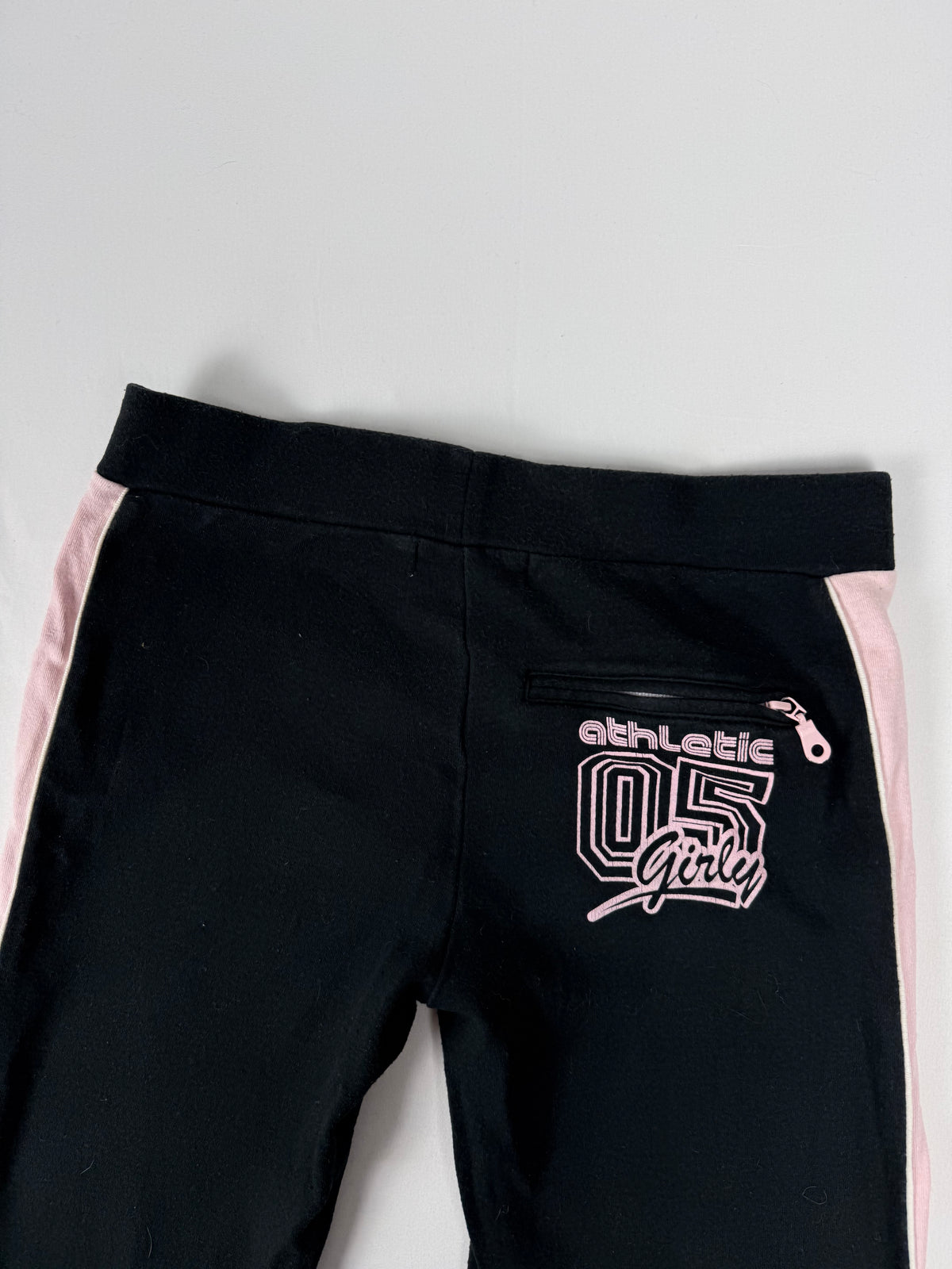 Pantalon droit taille basse en jean noir (XS)