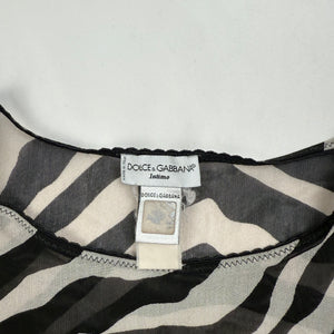 Zebra print mesh see trough tee (S/M)