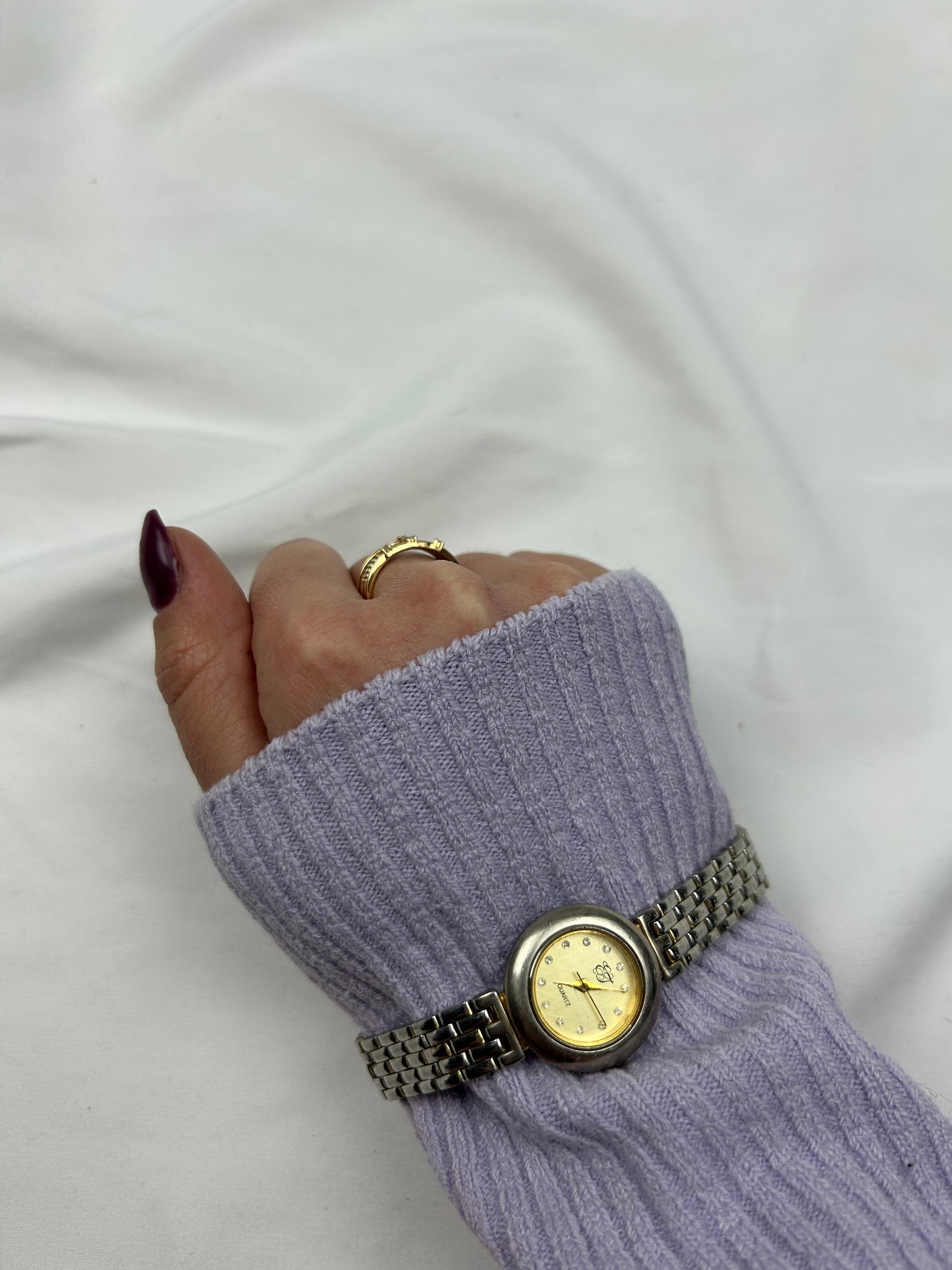 Vintage silver inox bracelet watch jewelry
