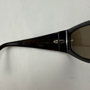 Brown rhinestone logo 2000s sunglasses (with prescription)