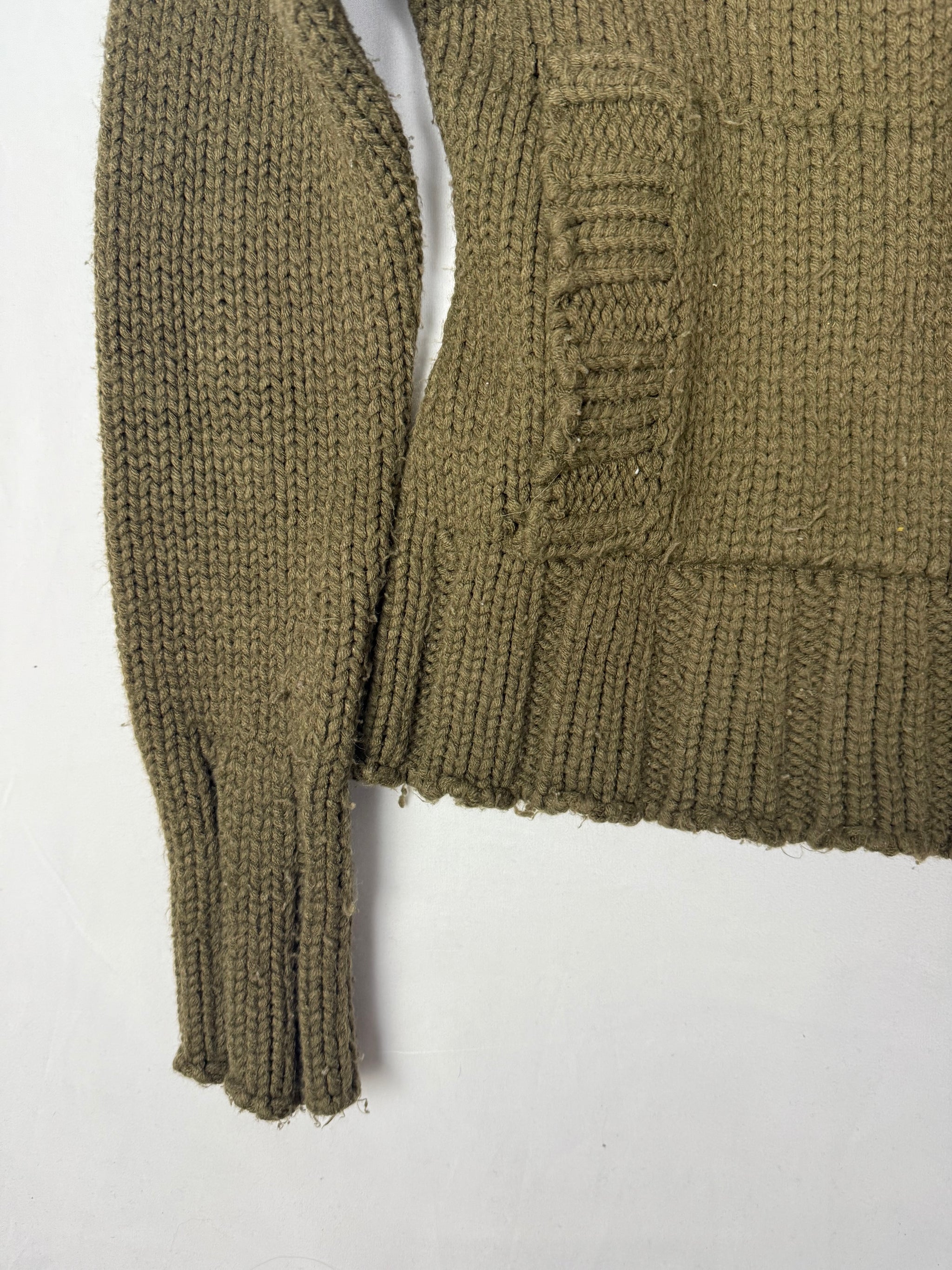 Khaki hooded jumper (S/M)