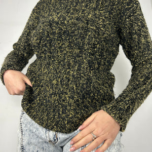 Khaki round neck jumper (S/M)