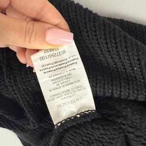 Black knitted waistcoat sleeveless blazer (M)