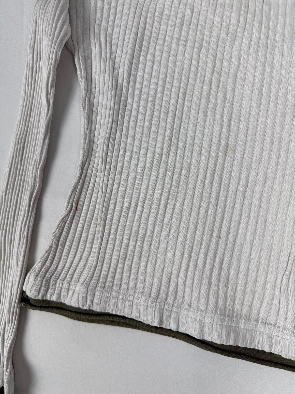 White cotton 2 in 1 long sleeves top (S)