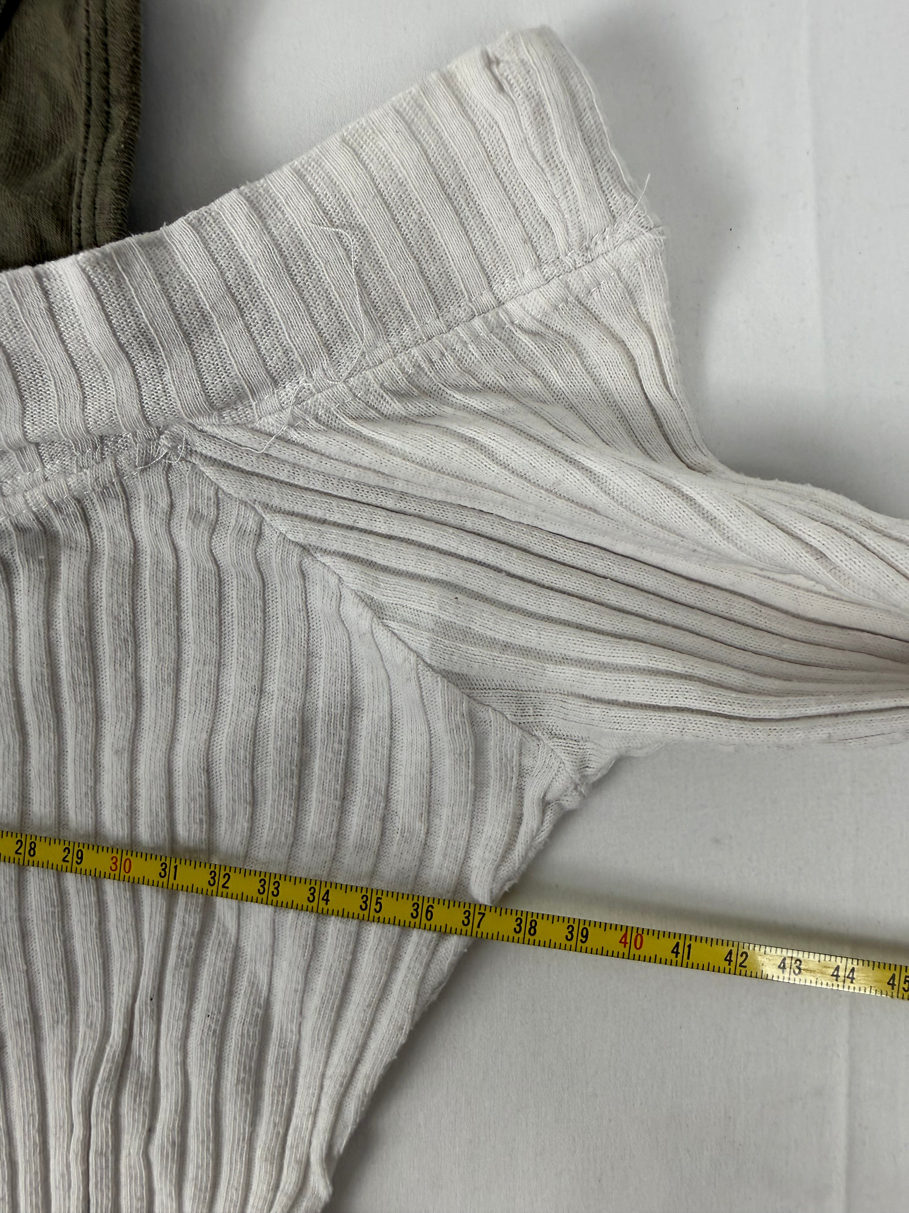 White cotton 2 in 1 long sleeves top (S)
