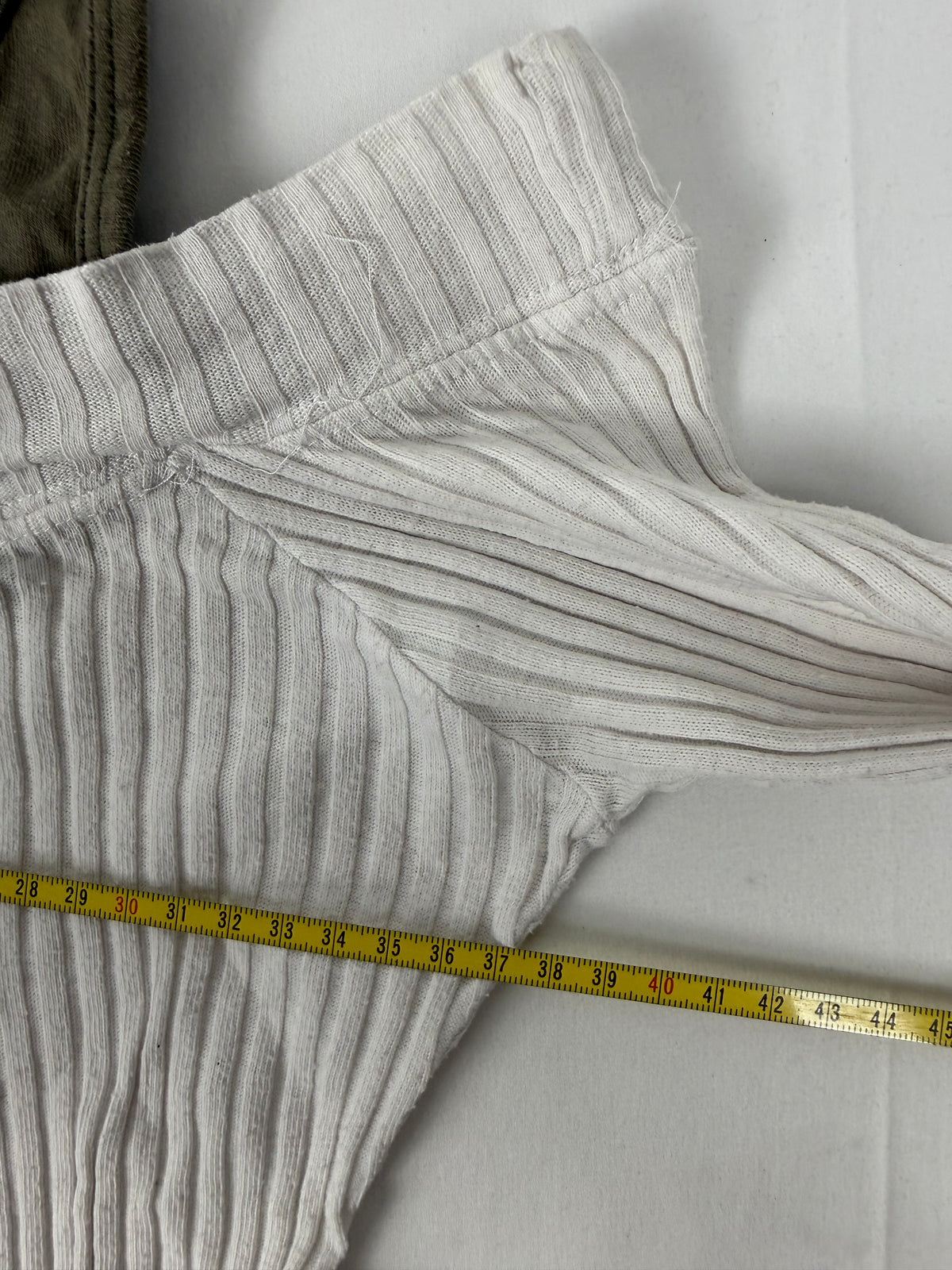 White cotton 2 in 1 long sleeves top (S)