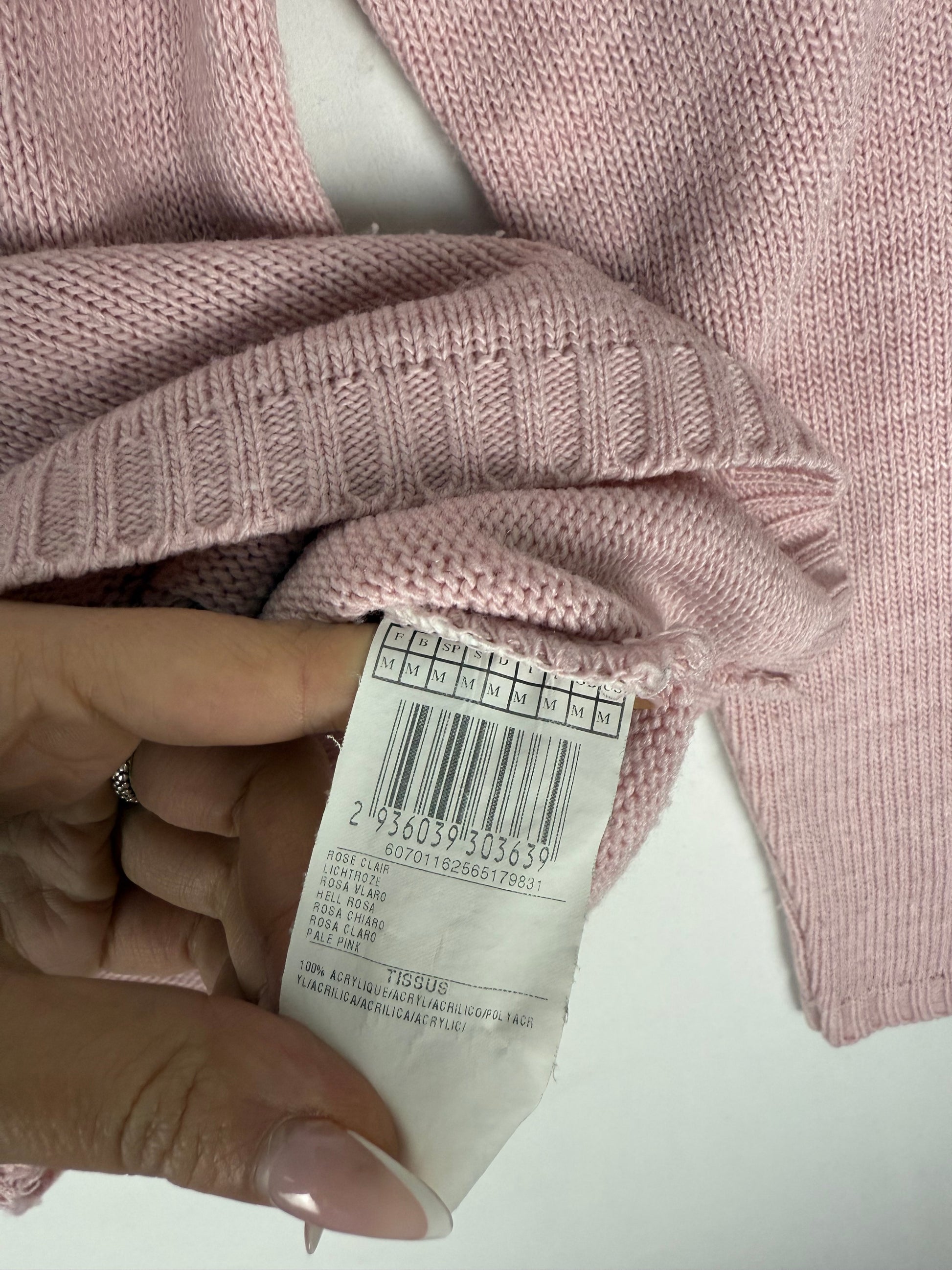 Baby pink logo jumper (M)