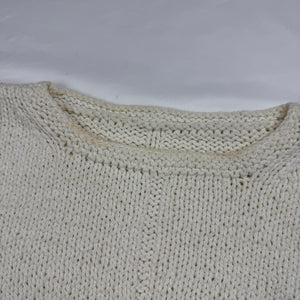 Cream crochet knitted tee (S/M)