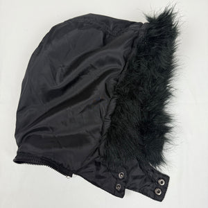 Black zip up hooded puffer jacket (XS)