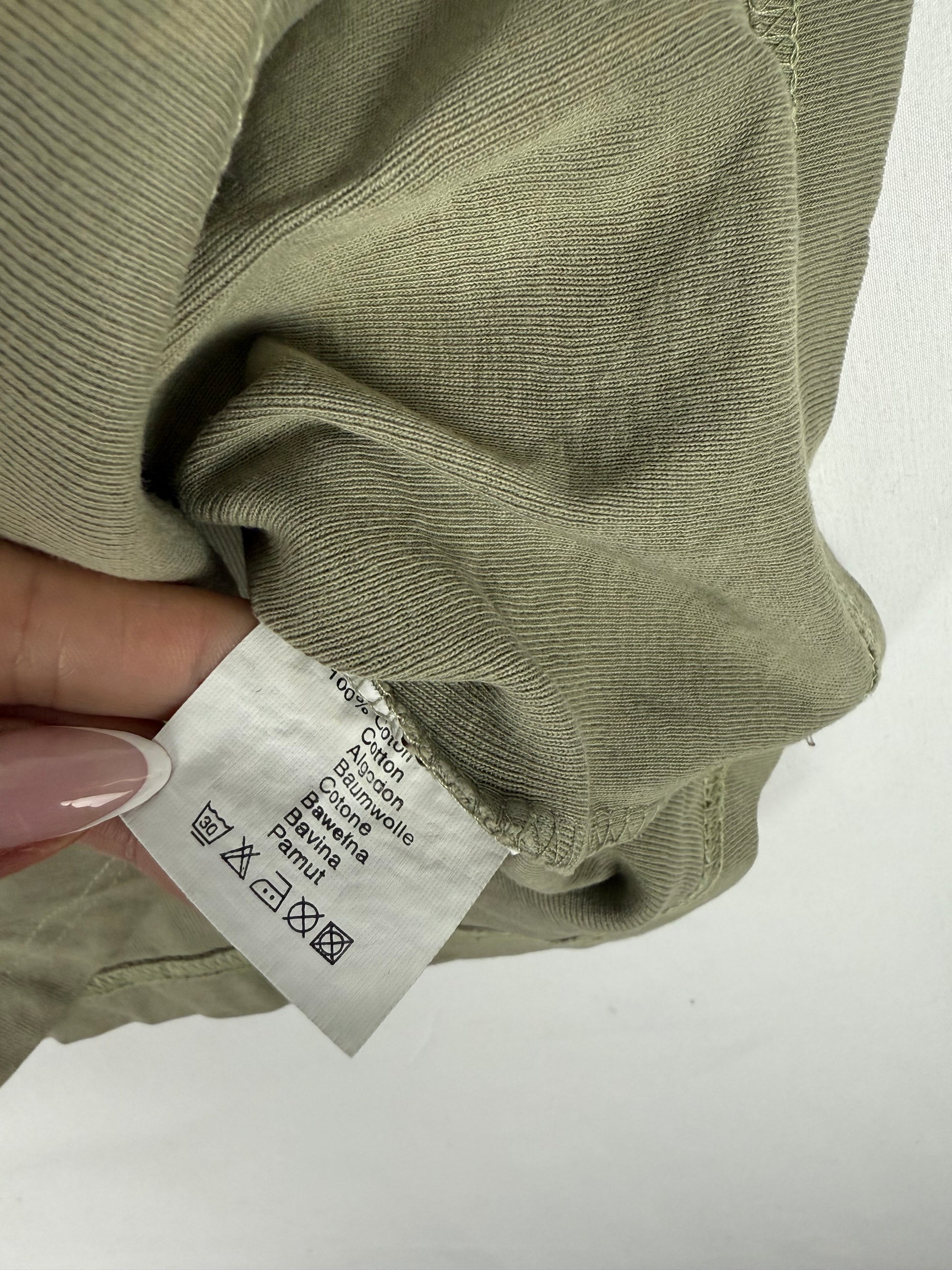 Khaki graphic cotton tank top (S)