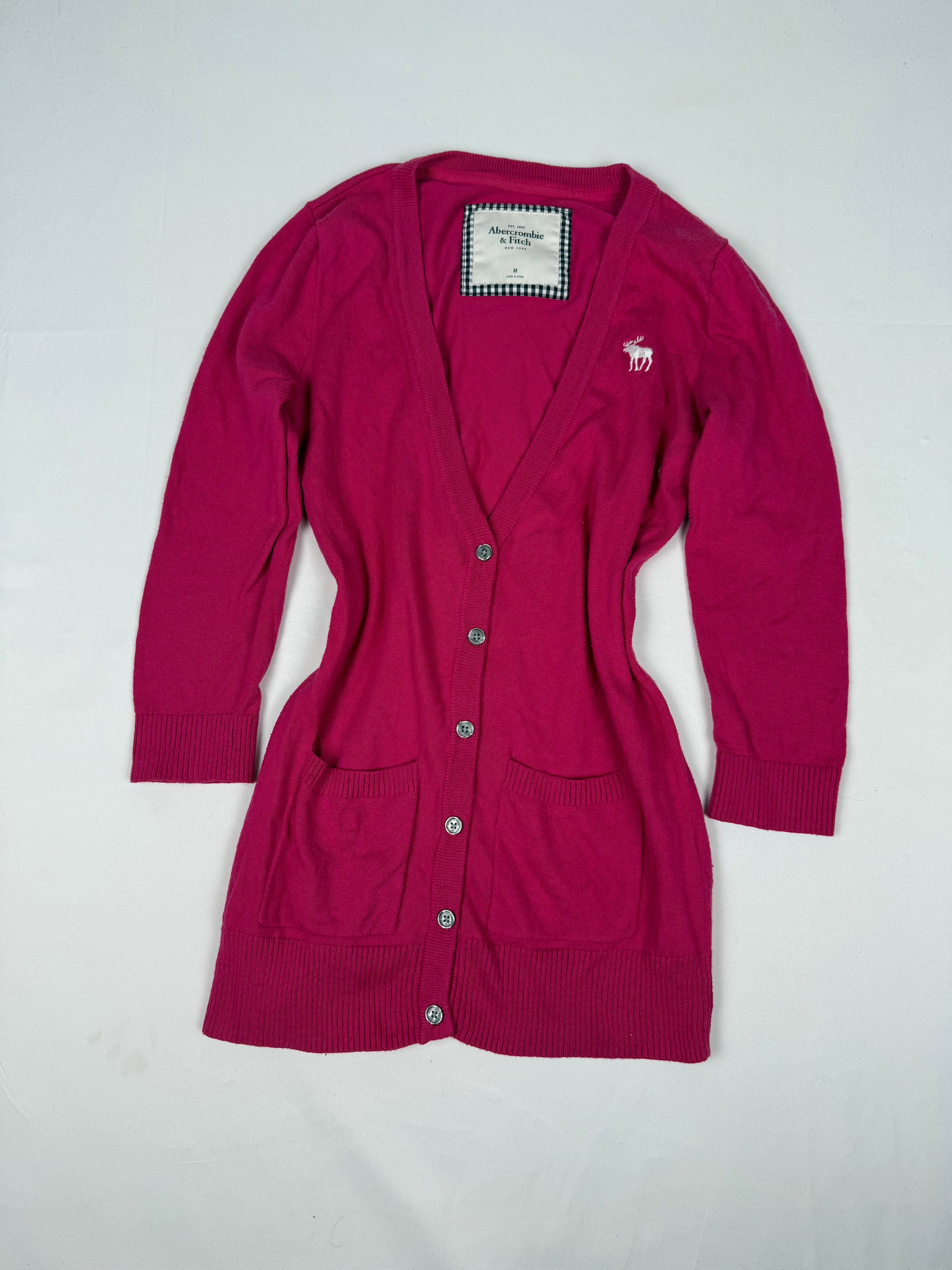 Pink V neck cardigan jumper (S/M)