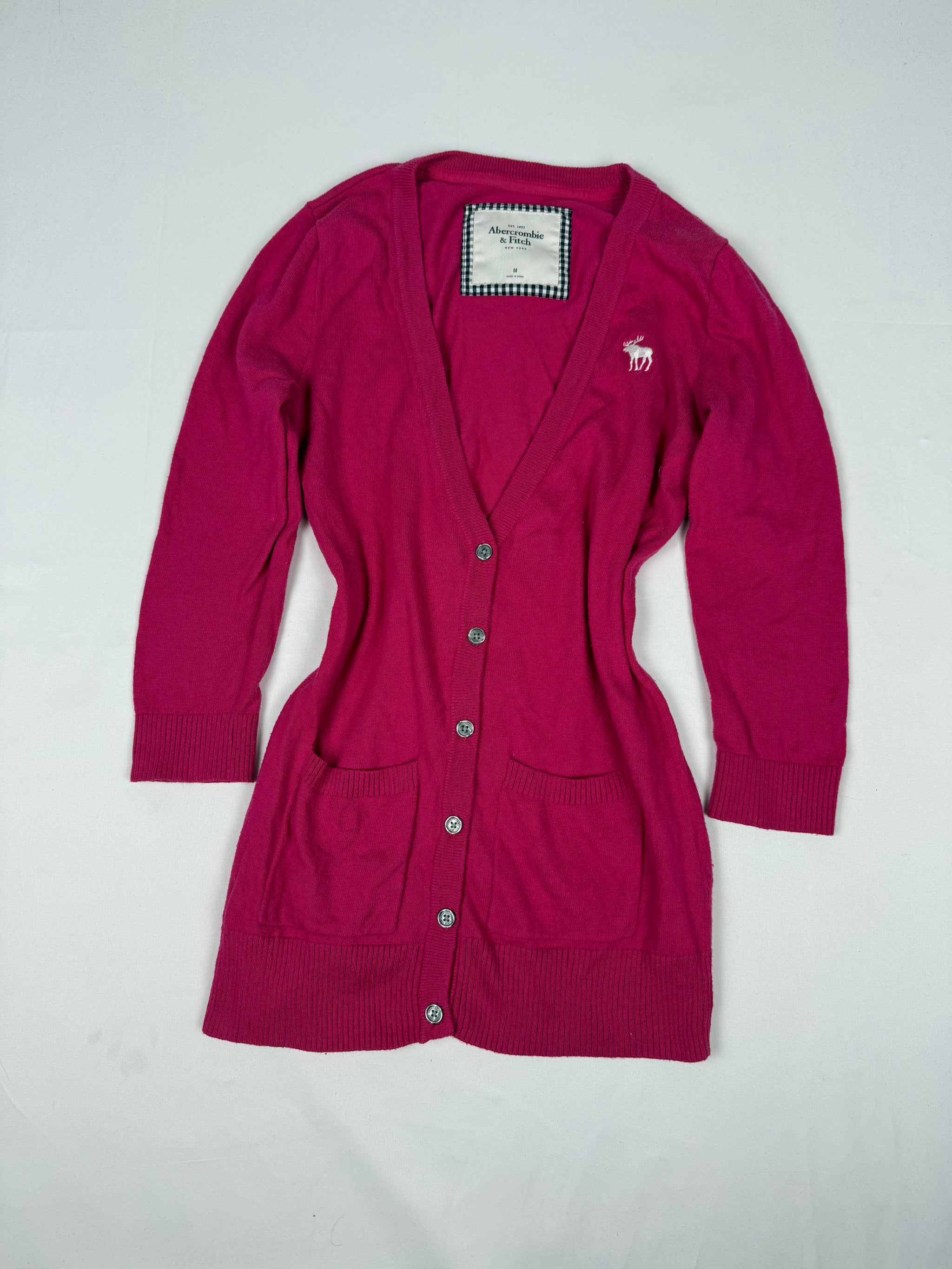 Pink V neck cardigan jumper (S/M)