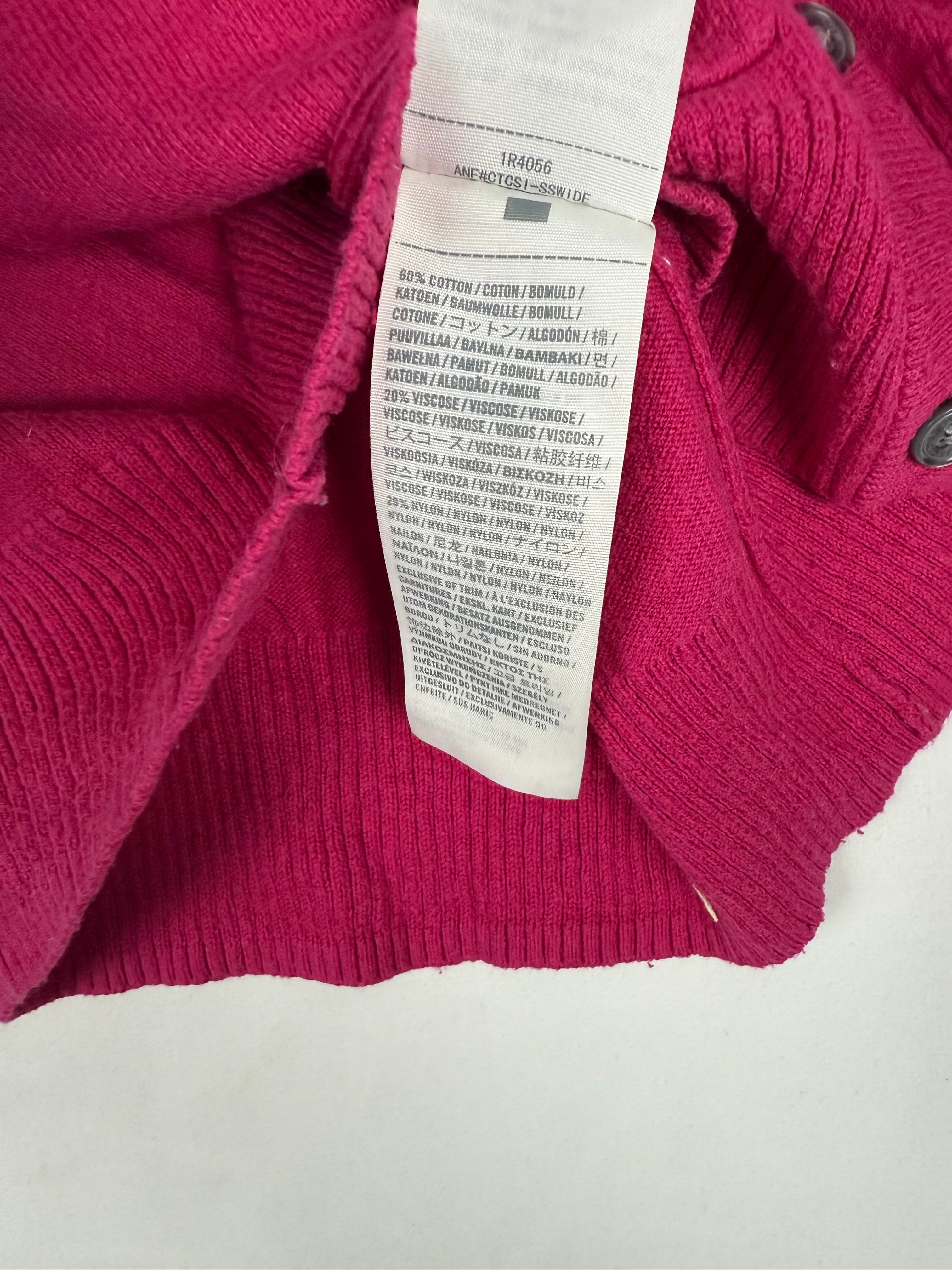 Pink V neck cardigan jumper (S/M)
