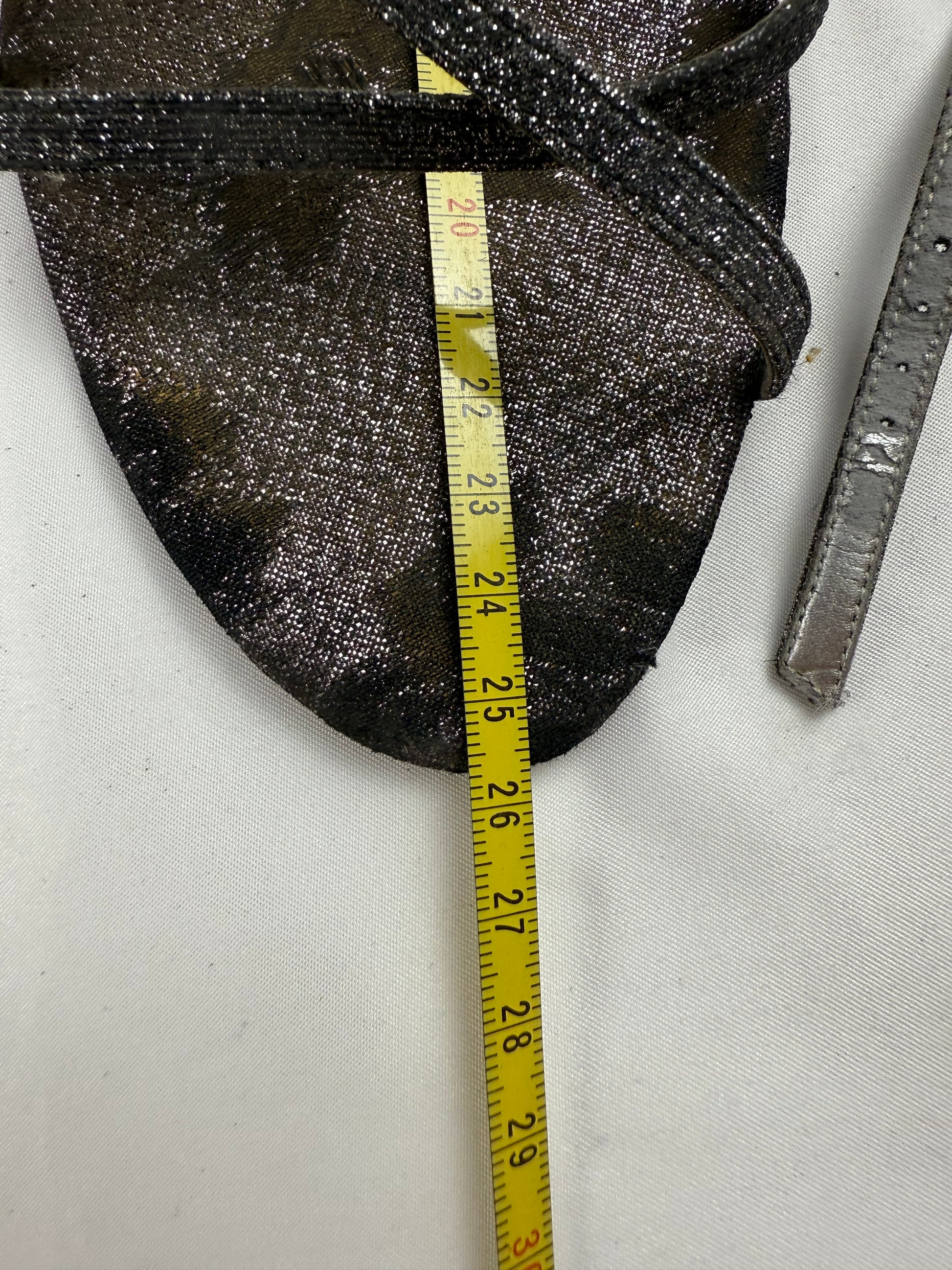 Silver rhinestones heels (38)