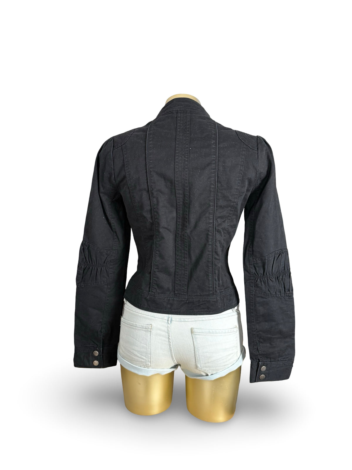Blazer de bureau noir zippé (M)