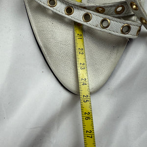 White real leather kitten heels (36.5)