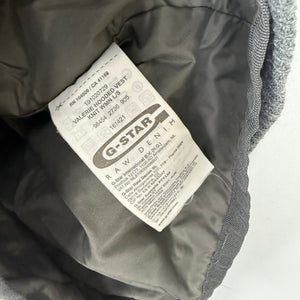 Grey knitted zip up hooded jacket (S)