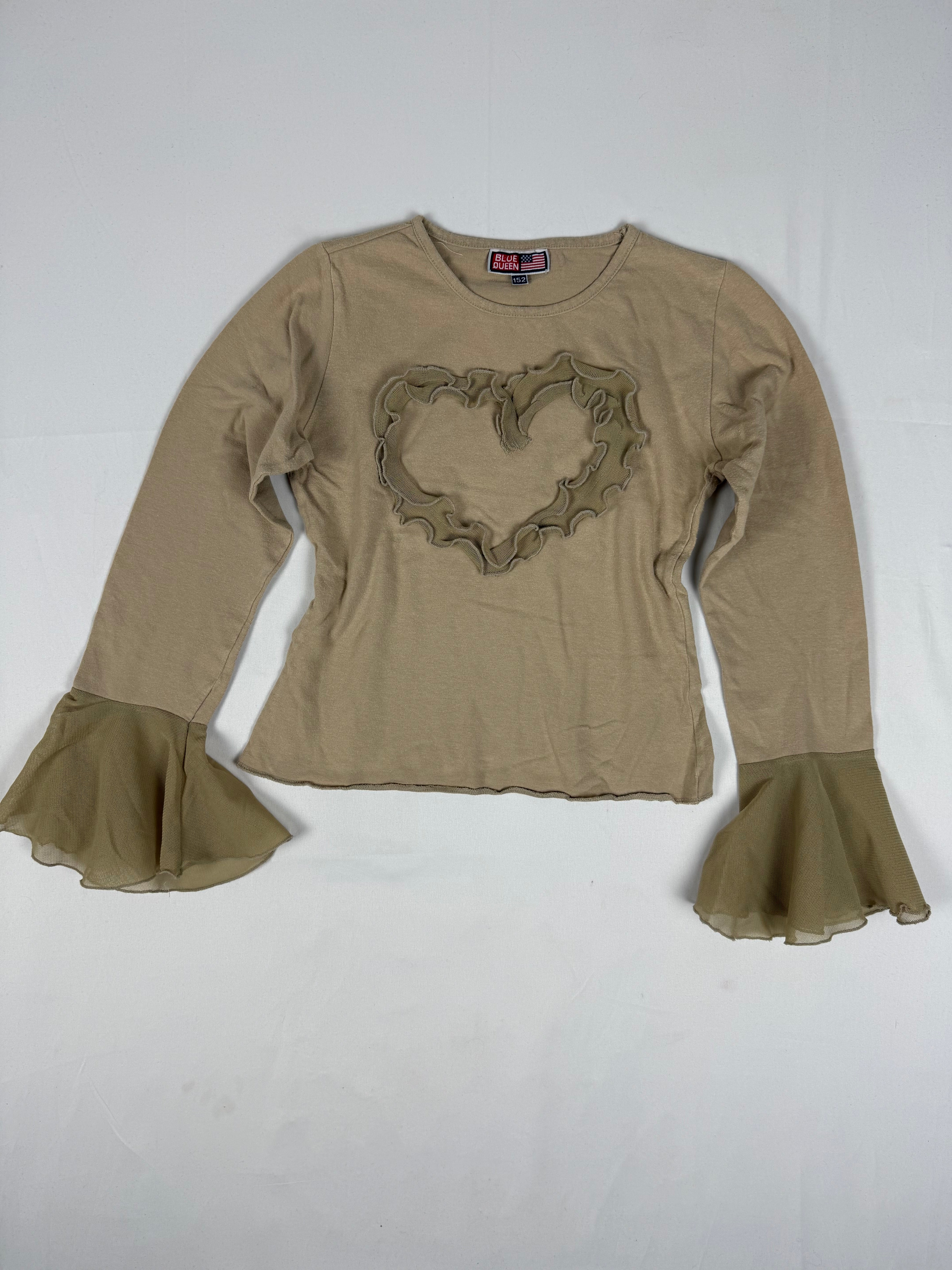 Beige long sleeves top (XS)