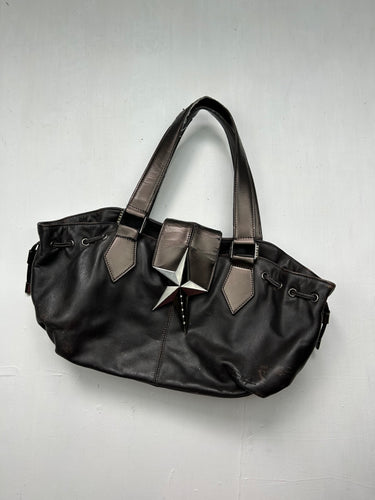Brown star buckle shoulder bag (40 x16 cm)
