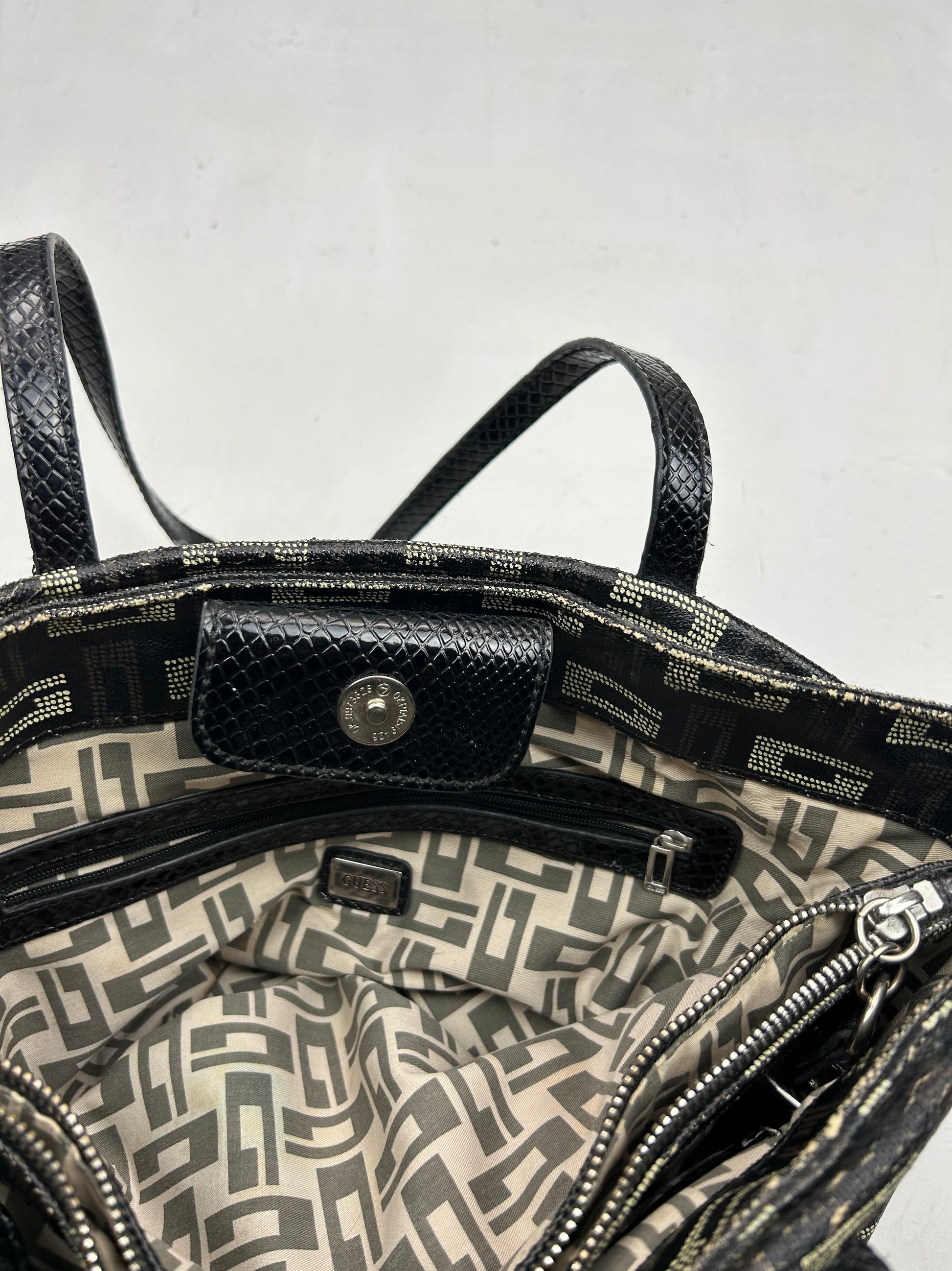 Black monogram medium shoulder bag