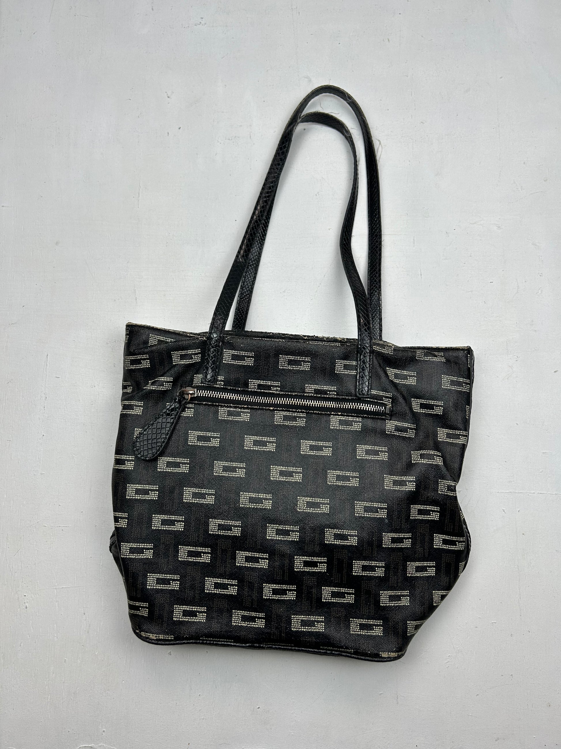 Black monogram medium shoulder bag