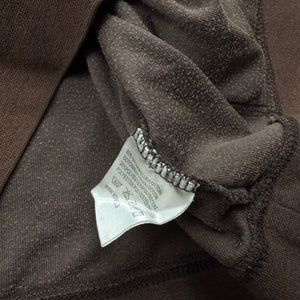 Brown velvet tight fit zip up hoodie (S)