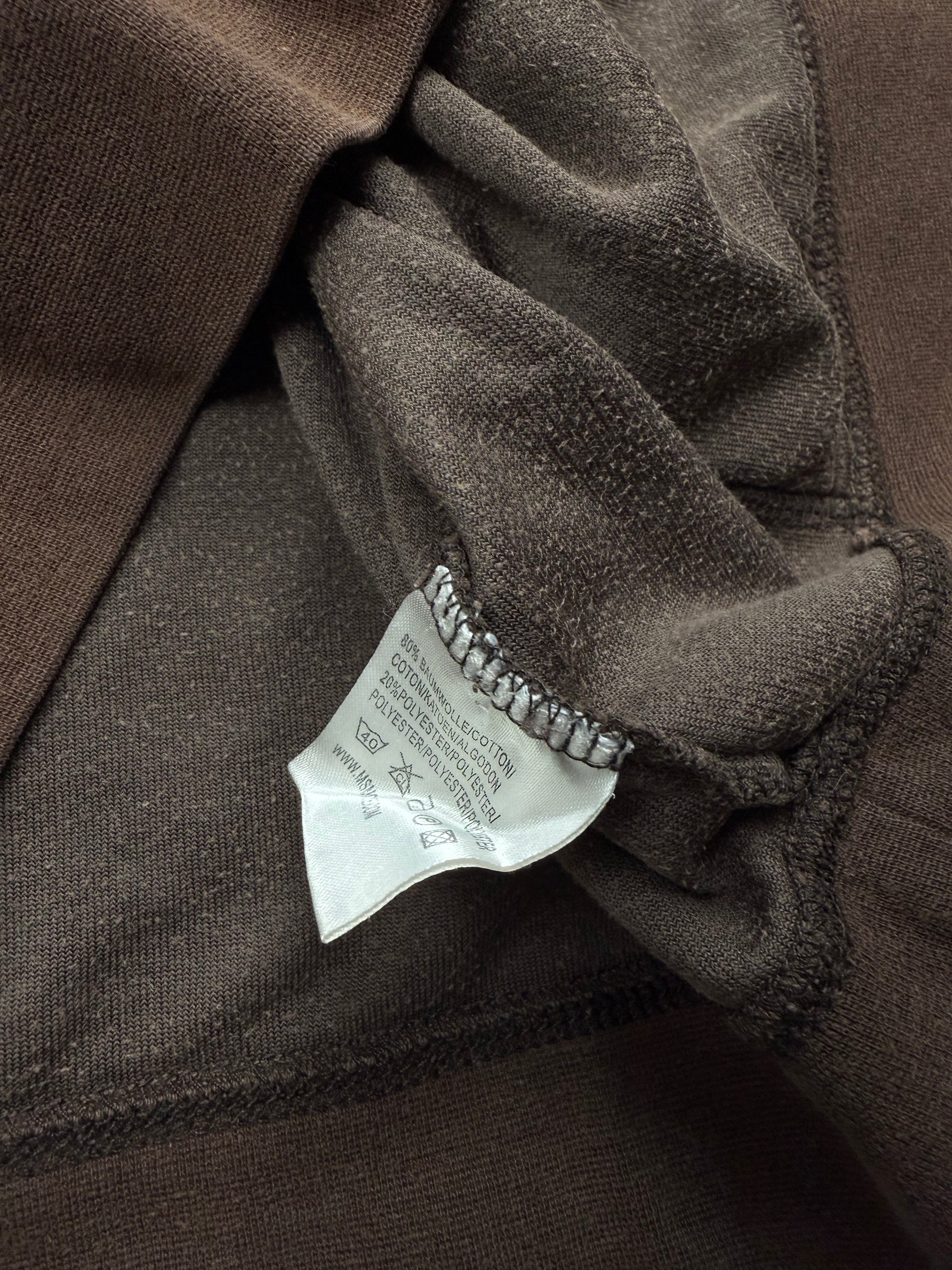 Brown velvet tight fit zip up hoodie (S)