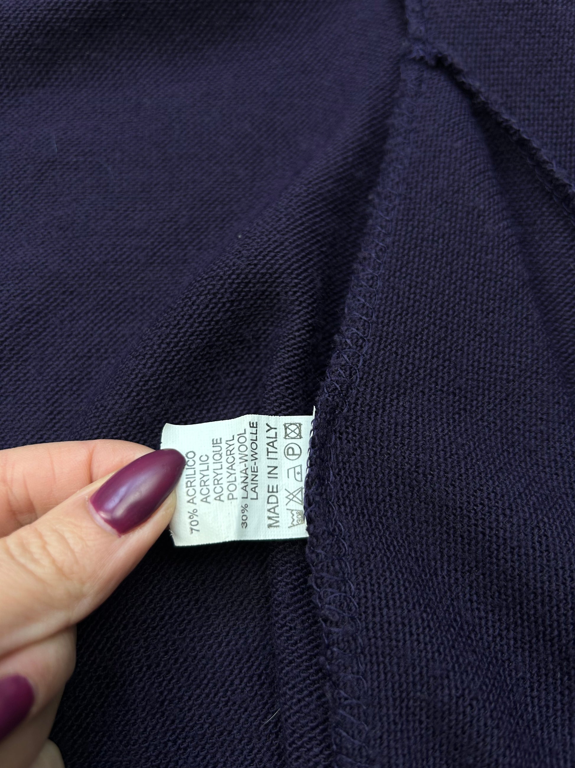 Purple asymmetric cardigan jumper (S/M)