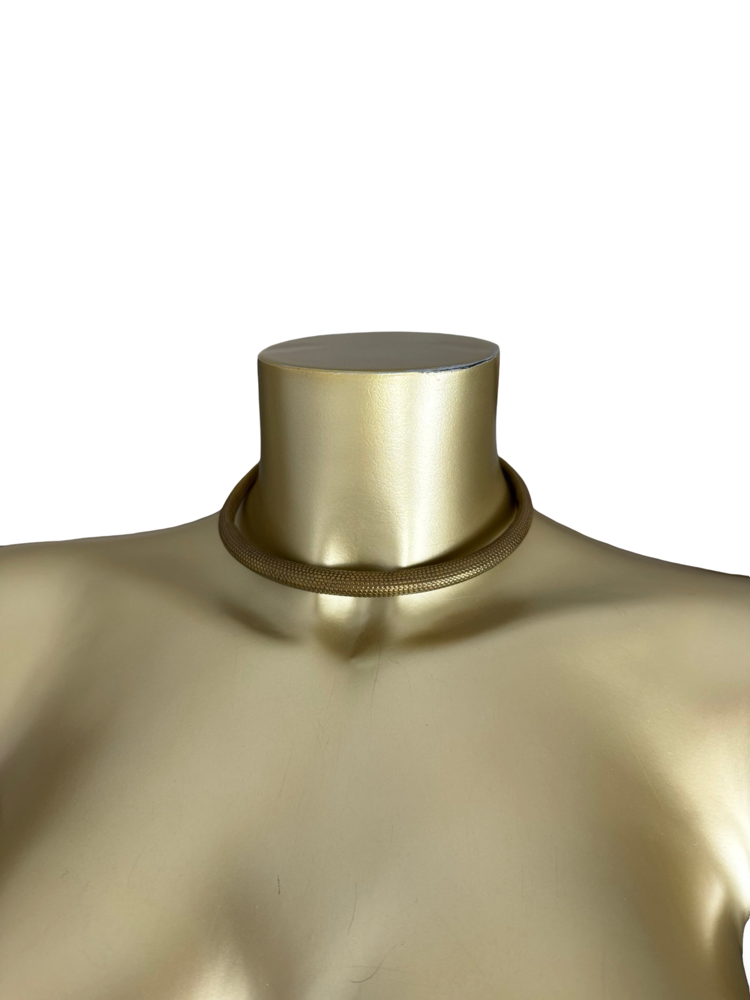 Gold stainless steel choker necklace