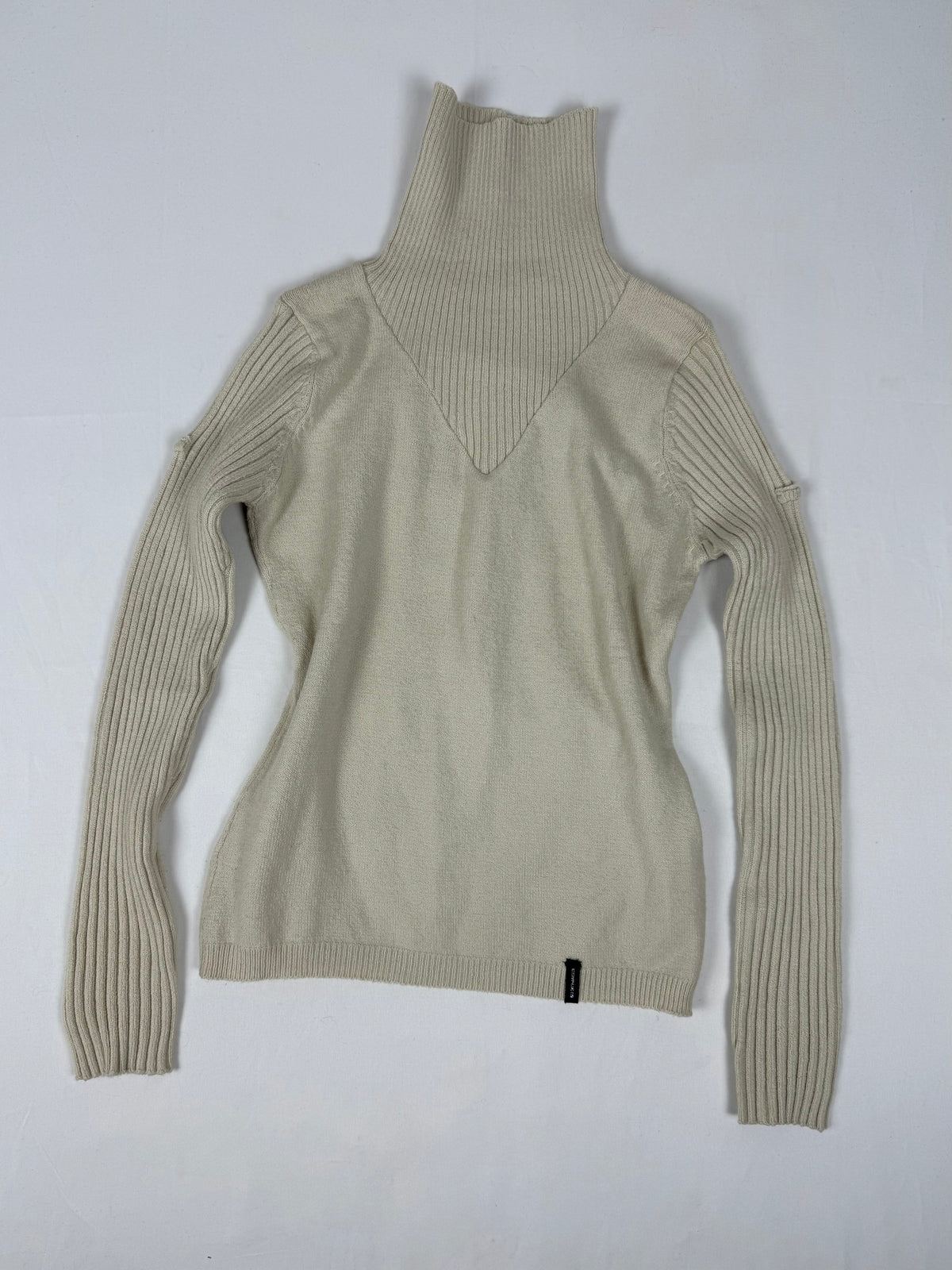 Beige turtleneck jumper (S)