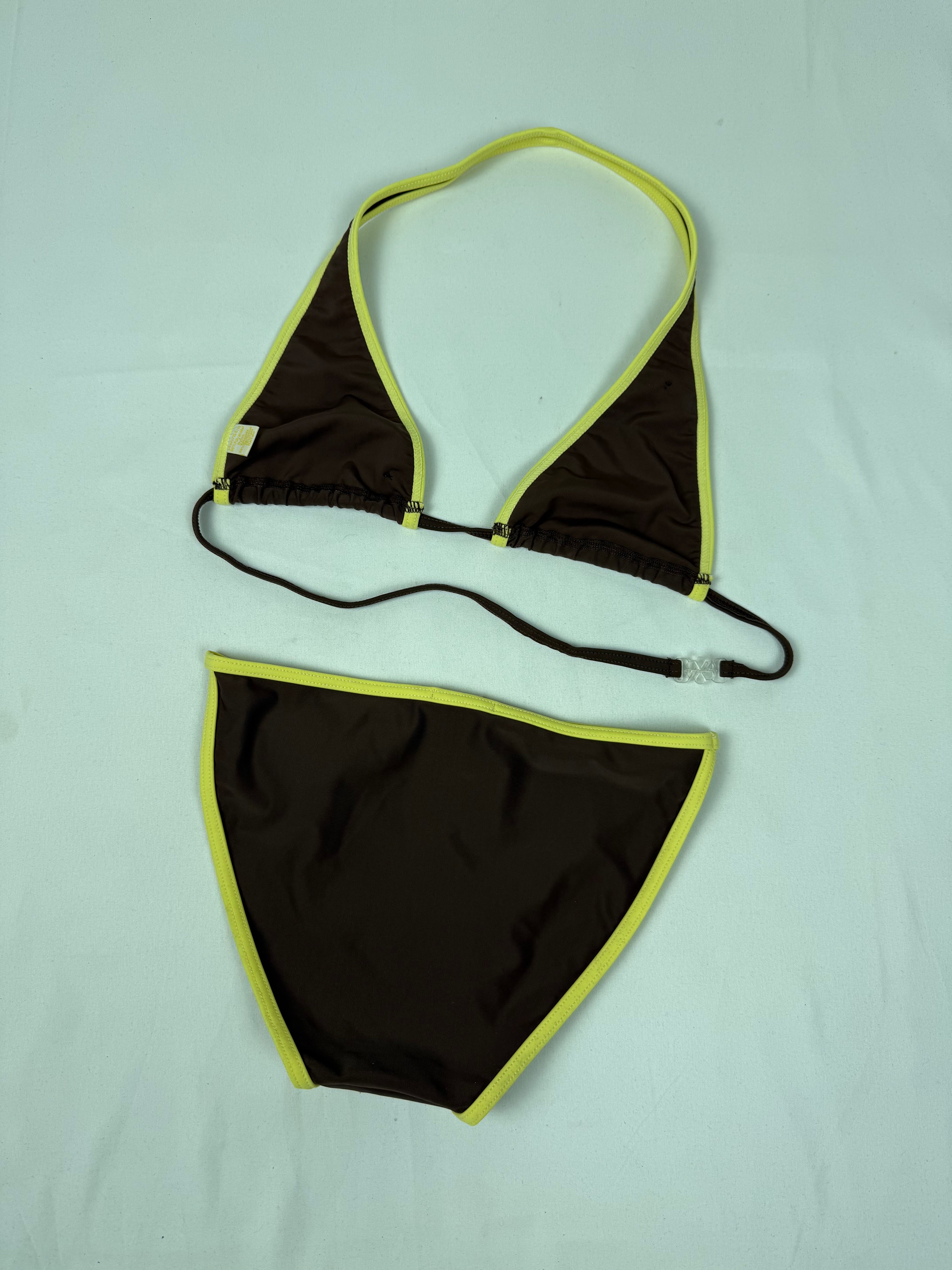 Brown low rise bikini set (XS)