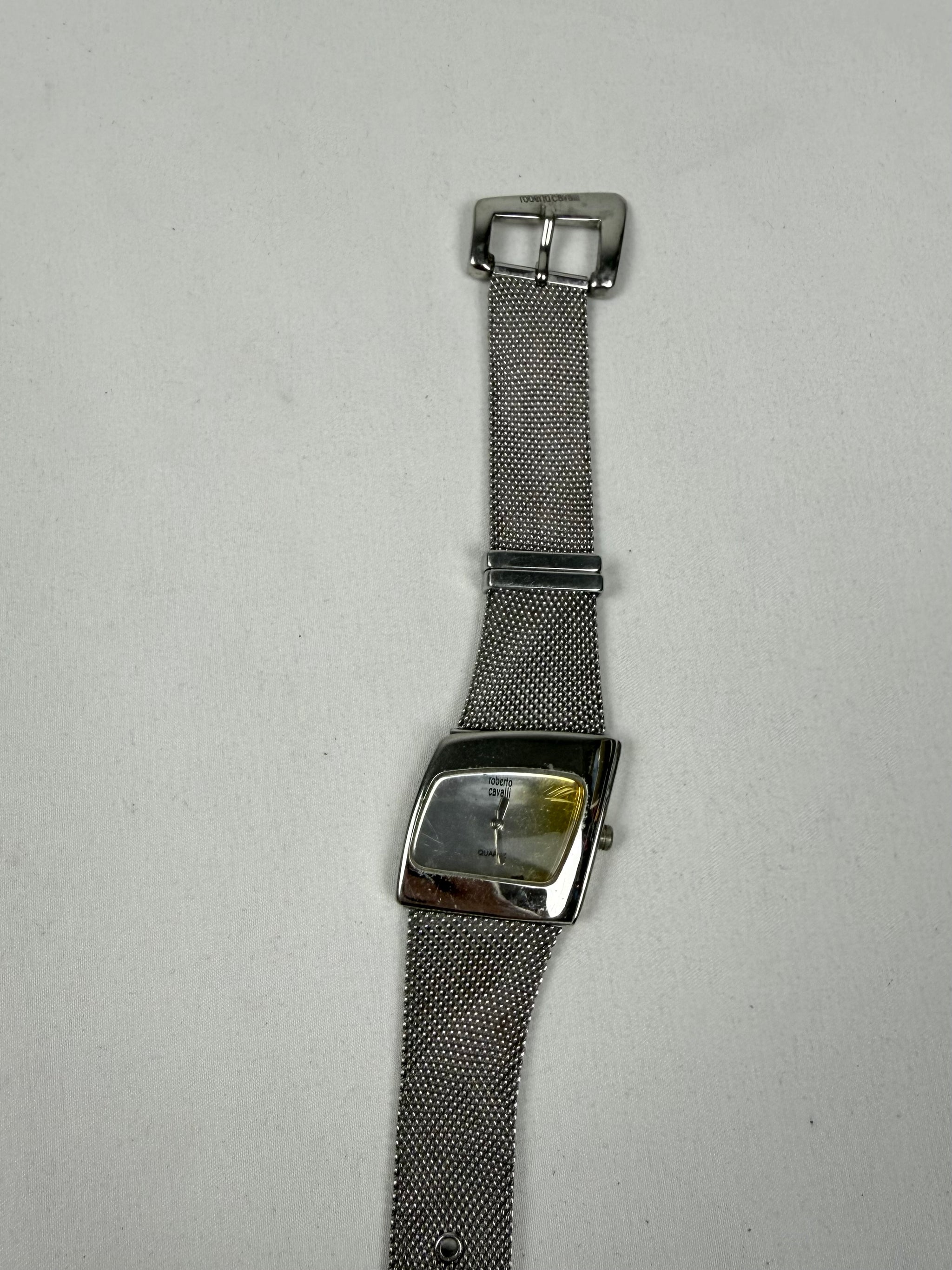 Silver stainless steel jewelry watch