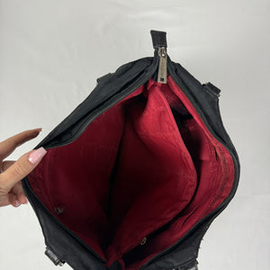 Black uni maxi shoulder bag (36x31cm)