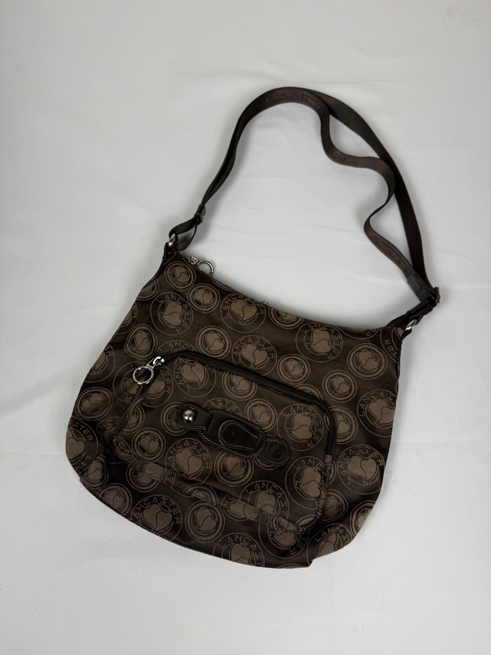 Brown medium besace shoulder bag (27x26cm)