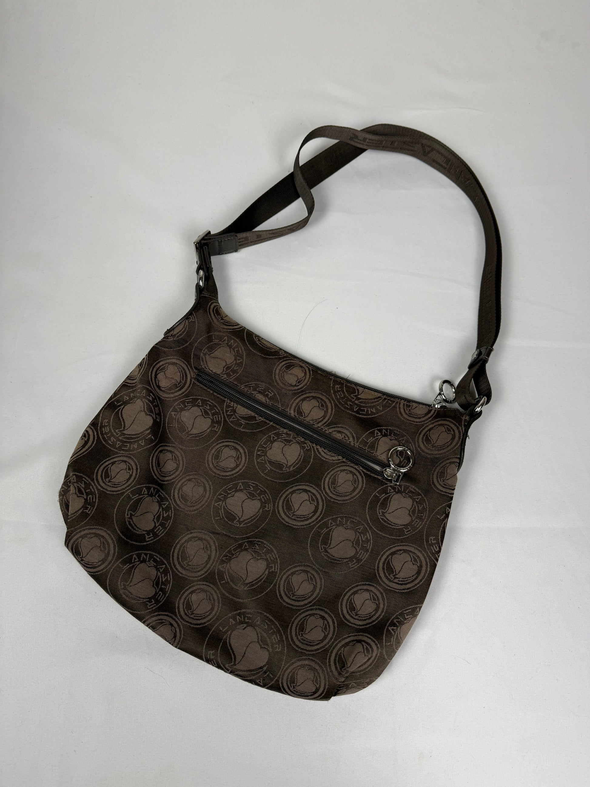 Brown medium besace shoulder bag (27x26cm)