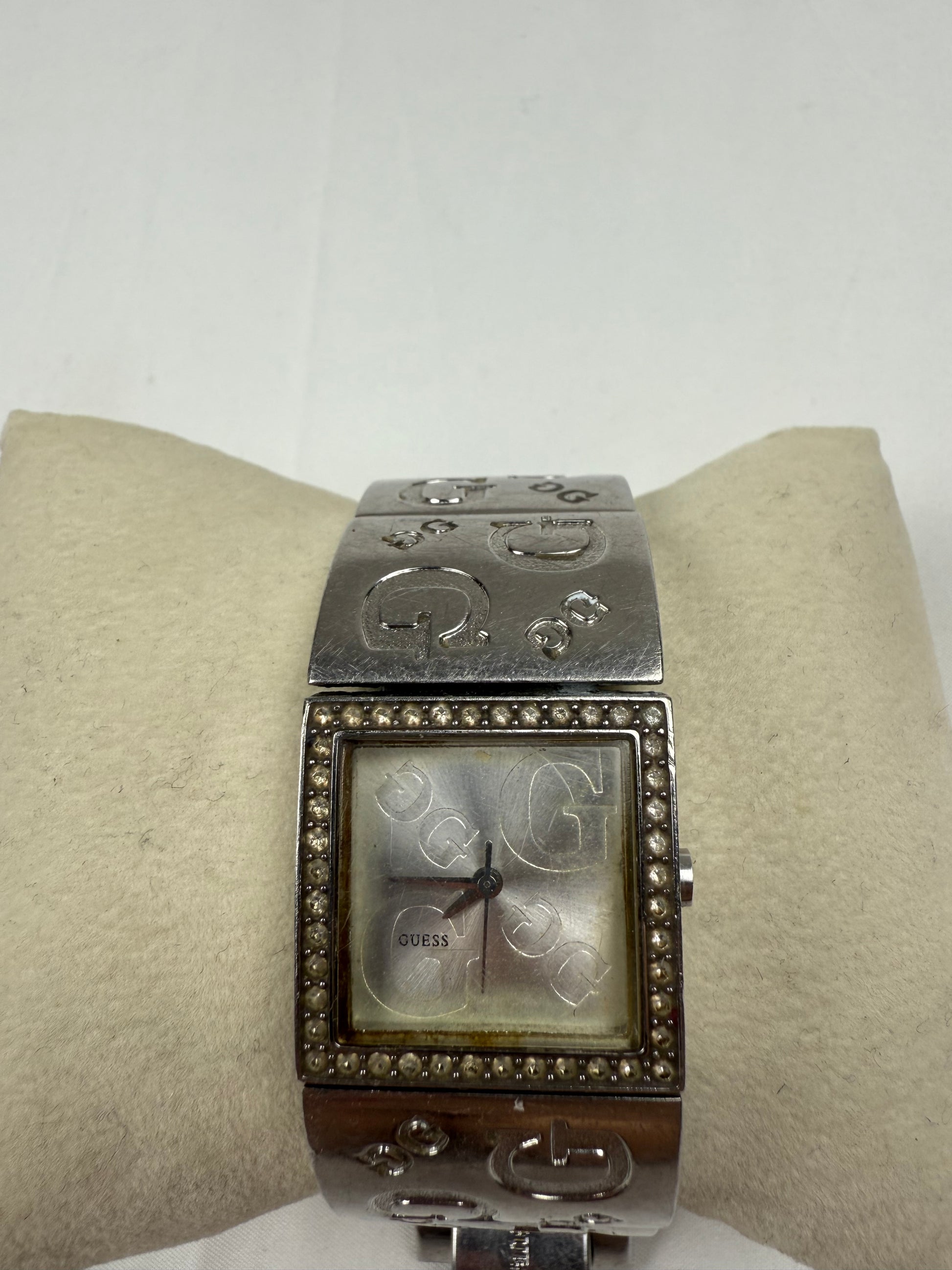 Vintage silver strass inox bracelet jewelry watch