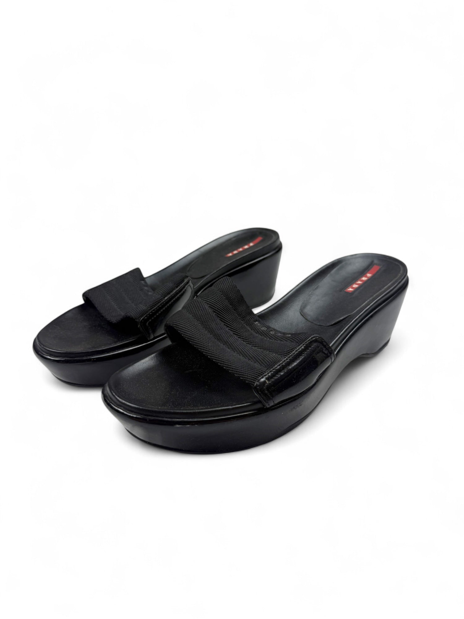 Black platform sandals shoes (40)