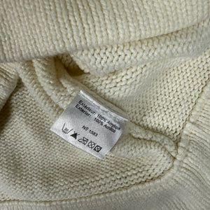 Cream hooded 100% cotton jumper (M)