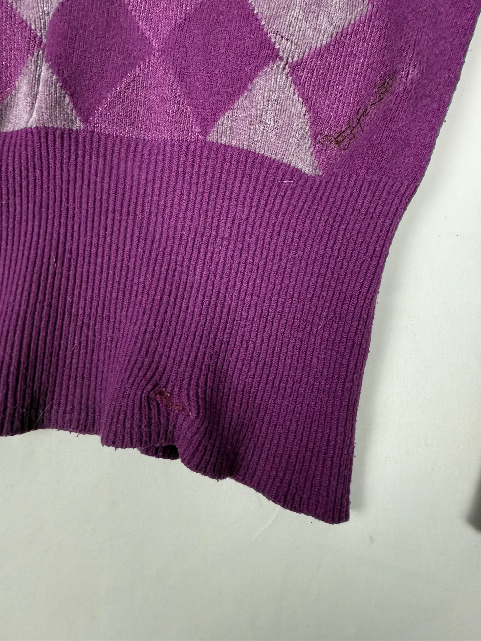 Purple V neck jumper (S)