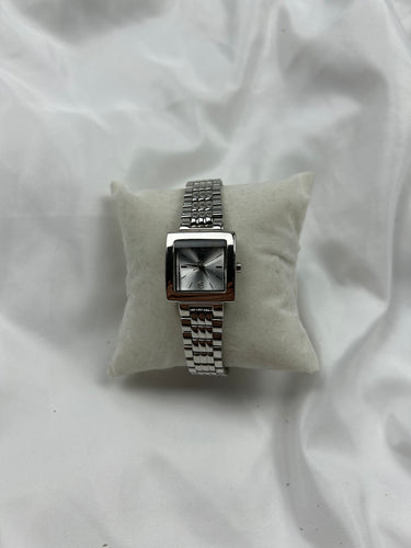 Vintage stainless steel silver bracelet watch jewelry