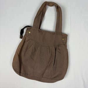 Brown cotton shoulder bag (30x35cm)